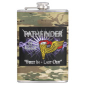 Pathfinder Badge-"First In Last Out" Camo Heupfles (Voorkant)