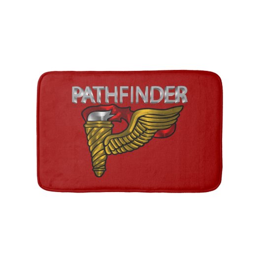 Pathfinder-badge met "Pathfinder-tekst" Badmat (Voorkant)