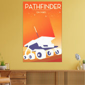 Pathfinder op Mars Ruimtekunst Canvas Afdruk (Insitu (Woonkamer))