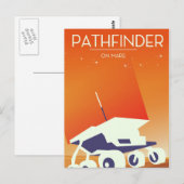 Pathfinder op Mars Space Art Briefkaart (Voorkant / Achterkant)