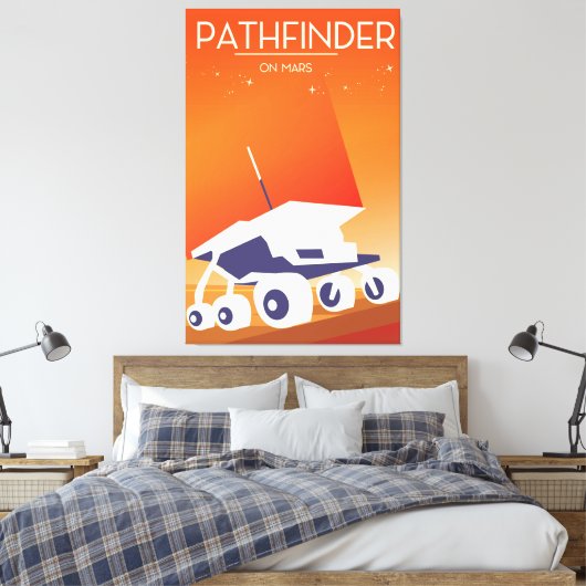 Pathfinder op Mars Space Art Canvas Afdruk (Insitu (Slaapkamer))