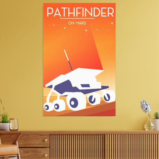 Pathfinder op Mars Space Art Canvas Afdruk (Insitu (Woonkamer))