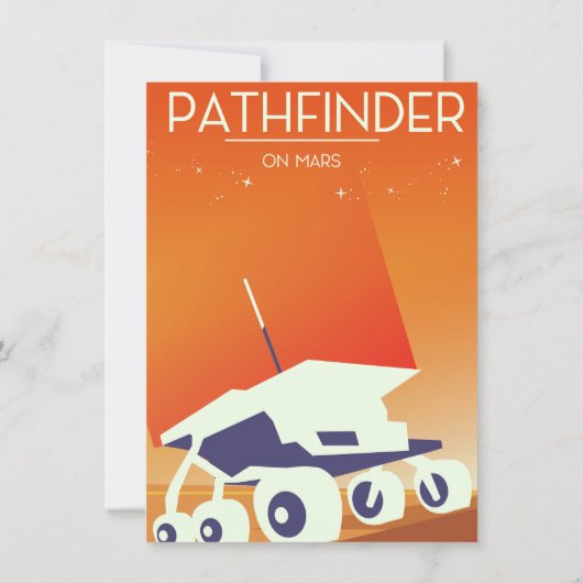 Pathfinder op Mars Space Art Kaart (Achterkant)
