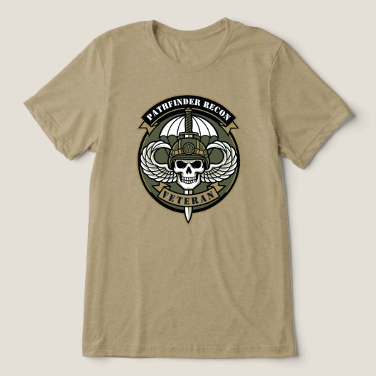 Pathfinder Recon Veteraan Tri-Blend Shirt (Design voorkant)