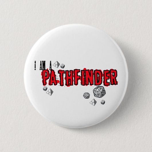"Pathfinder, Red"-Button Ronde Button 5,7 Cm (Voorkant)