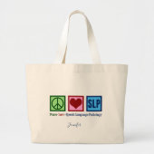 Pathologie van Peace Love Speech Language Grote Tote Bag (Voorkant)