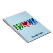 Pathologie van Peace Love Speech Language Notitieboek (Rechterzijde)