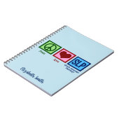 Pathologie van Peace Love Speech Language Notitieboek (Linkerzijde)