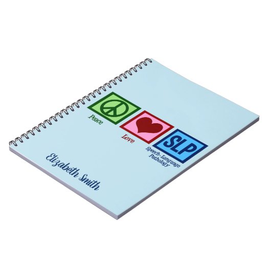 Pathologie van Peace Love Speech Language Notitieboek (Linkerzijde)