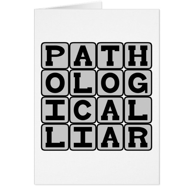 Pathologische leugenaar, dwang om te liegen (Voorkant)