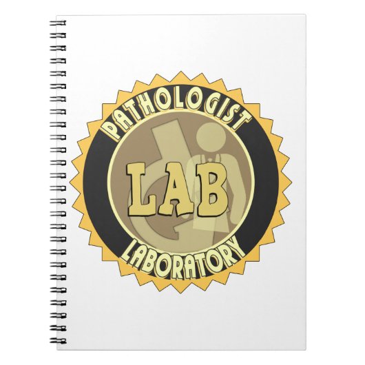 PATHOLOGIST BADGE LOGO MEDISCHE LABORATORIUM NOTITIEBOEK (Voorkant)