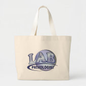 PATHOLOGIST Fun Blue LOGO - KLINISCH LABORATORIUM Grote Tote Bag (Voorkant)