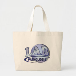 PATHOLOGIST Fun Blue LOGO - KLINISCH LABORATORIUM Grote Tote Bag