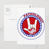 PATHOLOGIST LOGO ROUND ASL I LIEFT VAN LAB BRIEFKAART (Voorkant / Achterkant)