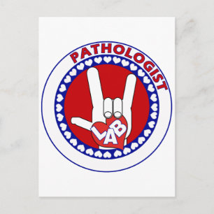 PATHOLOGIST LOGO ROUND ASL I LIEFT VAN LAB BRIEFKAART