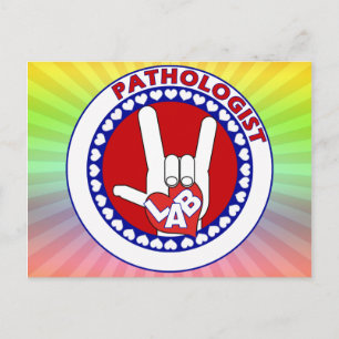 PATHOLOGIST RND LOGO ASL LOVE BRIEFKAART