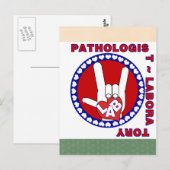 PATHOLOGIST SQUARE ASL LOVE LOGO BRIEFKAART (Voorkant / Achterkant)