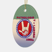PATHOLOGIST SQUARE ASL LOVE LOGO KERAMISCH ORNAMENT (Links)