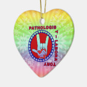 PATHOLOGIST SQUARE ASL LOVE LOGO KERAMISCH ORNAMENT (Links)
