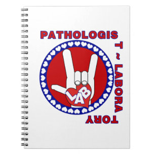 PATHOLOGIST SQUARE ASL LOVE LOGO NOTITIEBOEK