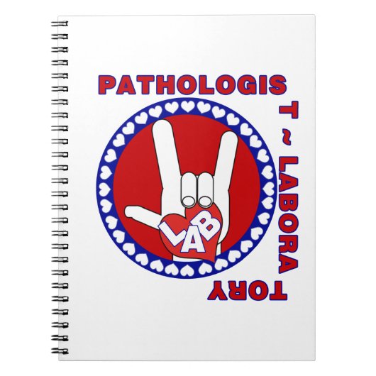 PATHOLOGIST SQUARE ASL LOVE LOGO NOTITIEBOEK (Voorkant)