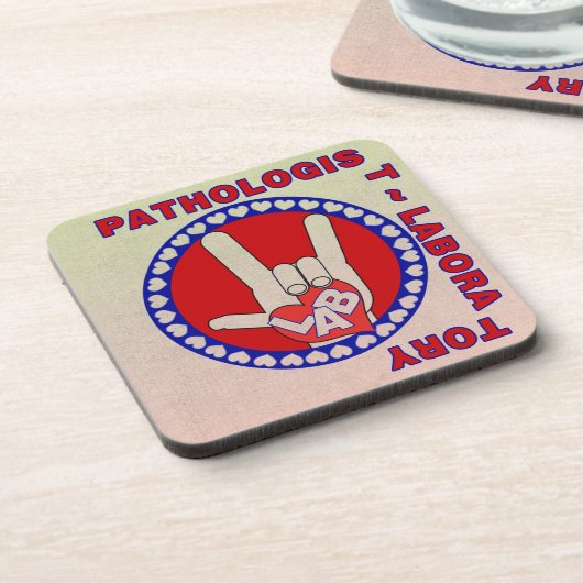 PATHOLOGIST SQUARE ASL LOVE LOGO ONDERZETTER (Linkerzijde)