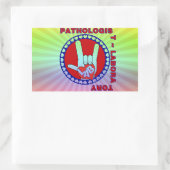 PATHOLOGIST SQUARE ASL LOVE LOGO RECHTHOEKIGE STICKER (Tas)