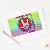 PATHOLOGIST SQUARE ASL LOVE LOGO RECHTHOEKIGE STICKER (Envelop)