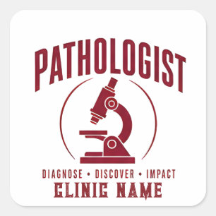 Patholoog Laboratorium Medisch Ontwerp Vierkante Sticker