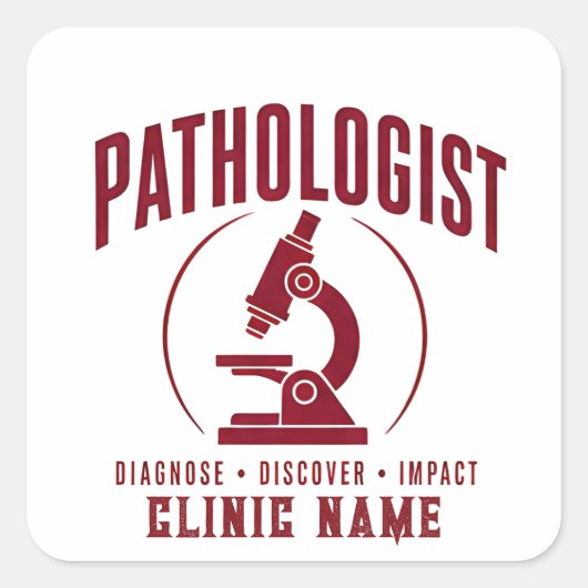 Patholoog Laboratorium Medisch Ontwerp Vierkante Sticker (Voorkant)