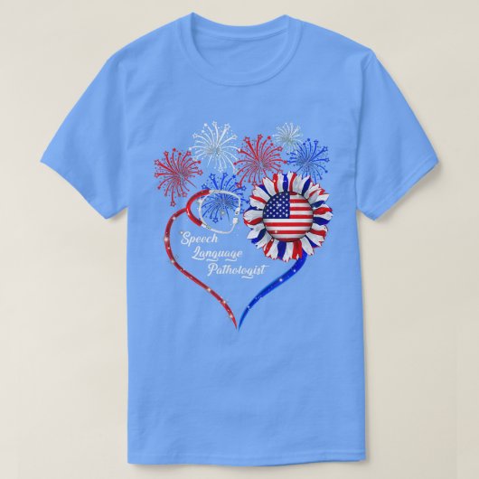 Patholoog patriottische spraaktaal 4 juli t-shirt (Design voorkant)