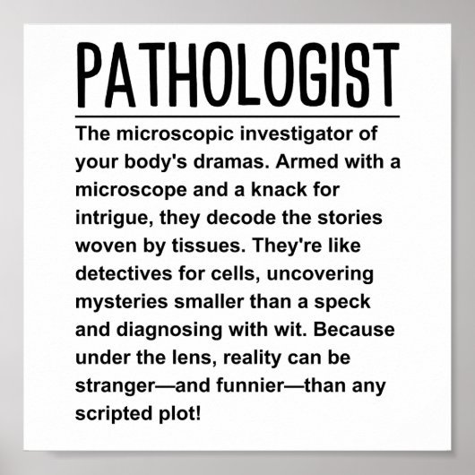 Patholoog Poster (Voorkant)