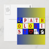 PATHOLOOG SCRABBLE BLOKKEERT ARTS ARTS BRIEFKAART (Voorkant / Achterkant)