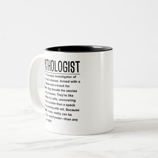 Patholoog Tweekleurige Koffiemok (Voorkant links)