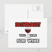 Patholoog... Zal werken voor wijn Briefkaart (Voorkant / Achterkant)