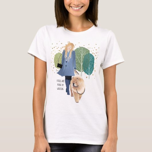 PATHS R MADE BY WALKING - Chow Tshirt met vele sti (Voorkant)