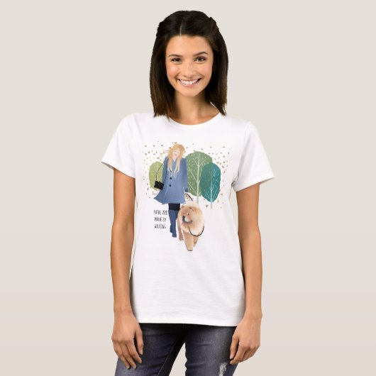 PATHS R MADE BY WALKING - Chow Tshirt met vele sti (Voorkant volledig)