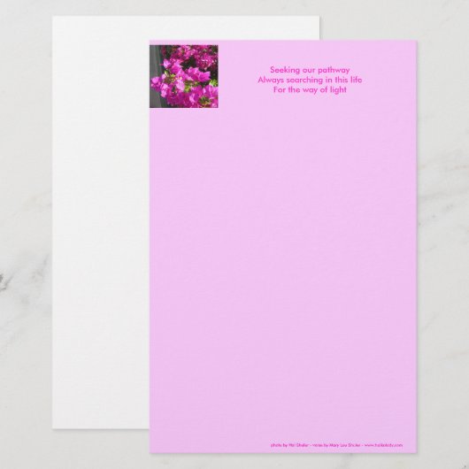 Pathway Haiku Stationery Briefpapier (Voorkant / Achterkant)