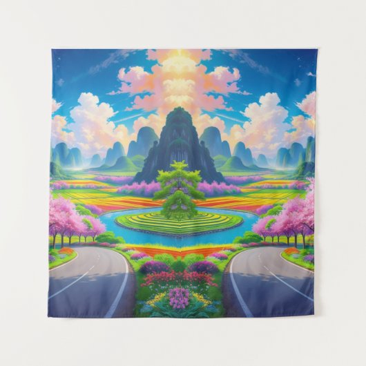 Pathway Through Spring beroemd gemaakt door Fantas Wandkleed (Voorkant)