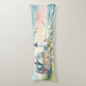 Pathway to the Lighthouse Coastal Cottage Lichaamskussen (Voorkant Verticaal)