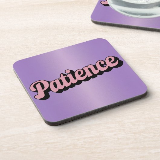 Patience Affirmation Onderzetter Set (Linkerzijde)