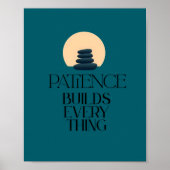 Patience Builds Everything Minimal Quote Poster (Voorkant)