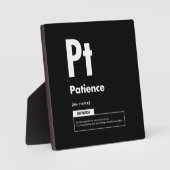 Patience - Element of Success - Motivatie Fotoplaat (Voorkant)