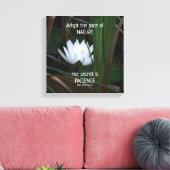 Patience Emerson Inspirerend Quote Lotus Canvas Afdruk (Insitu (Woonkamer))