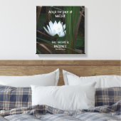 Patience Emerson Inspirerend Quote Lotus Canvas Afdruk (Insitu (Slaapkamer))