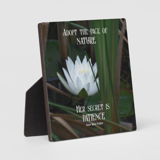 Patience Emerson Inspirerend Quote Lotus Fotoplaat (Voorkant)