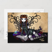 "Patience" Gothic Victoriaans Fairy Art Briefkaart (Voorkant / Achterkant)