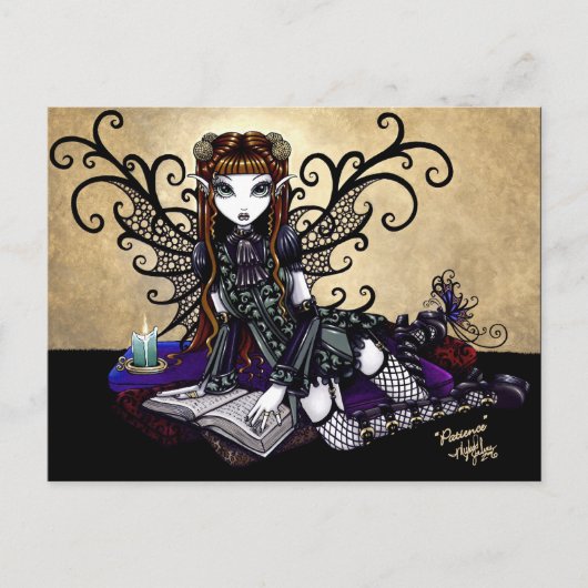 "Patience" Gothic Victoriaans Fairy Art Briefkaart (Voorkant)