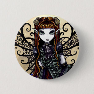 "Patience" Gothic Victoriaans Fairy Art Button