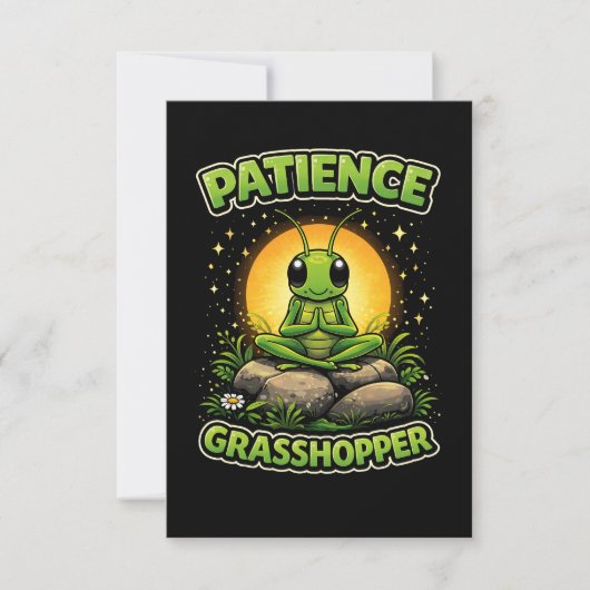 Patience Grasshopper Bedankkaart (Voorkant)